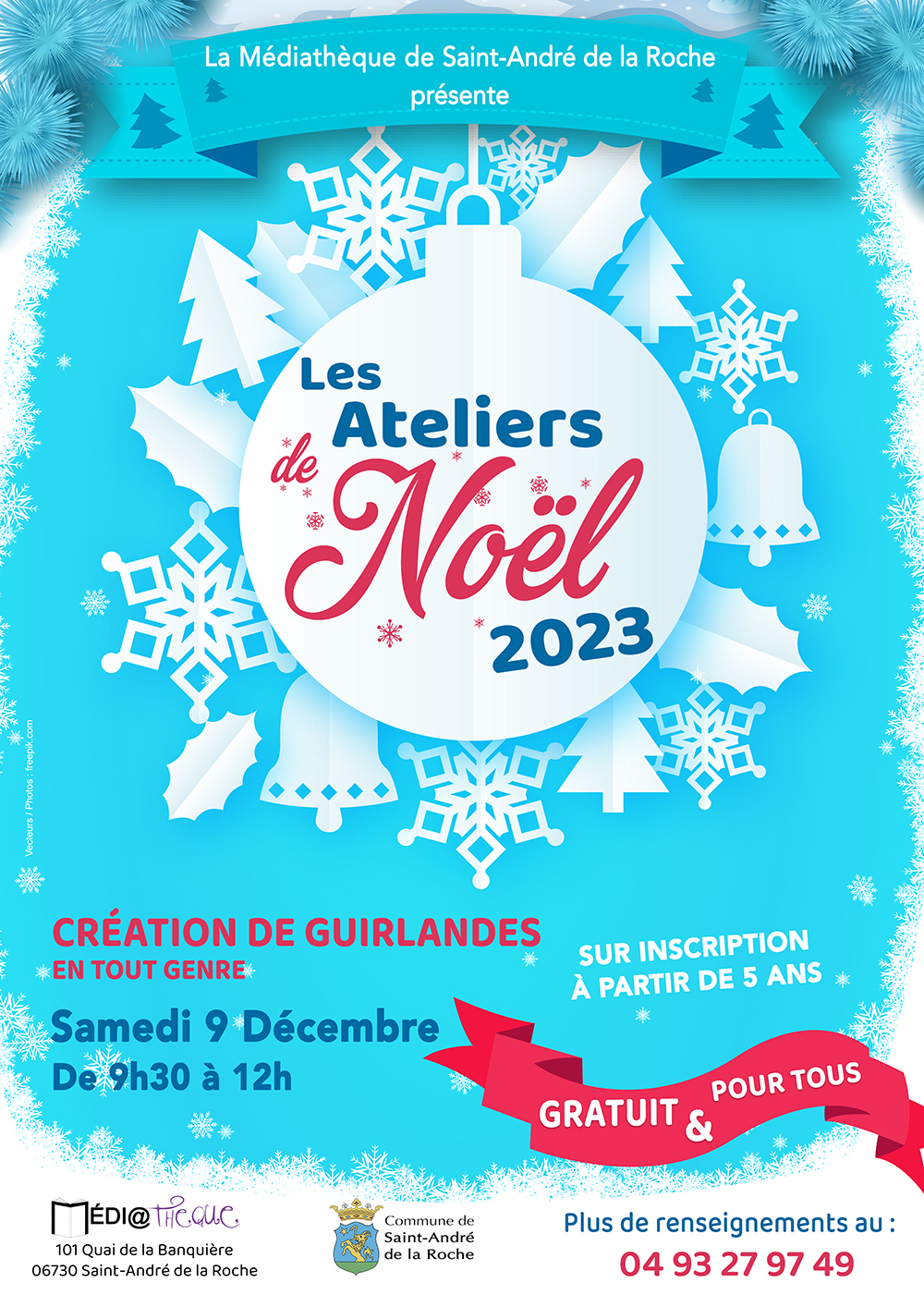 ateliers mediatheque - noel 2023