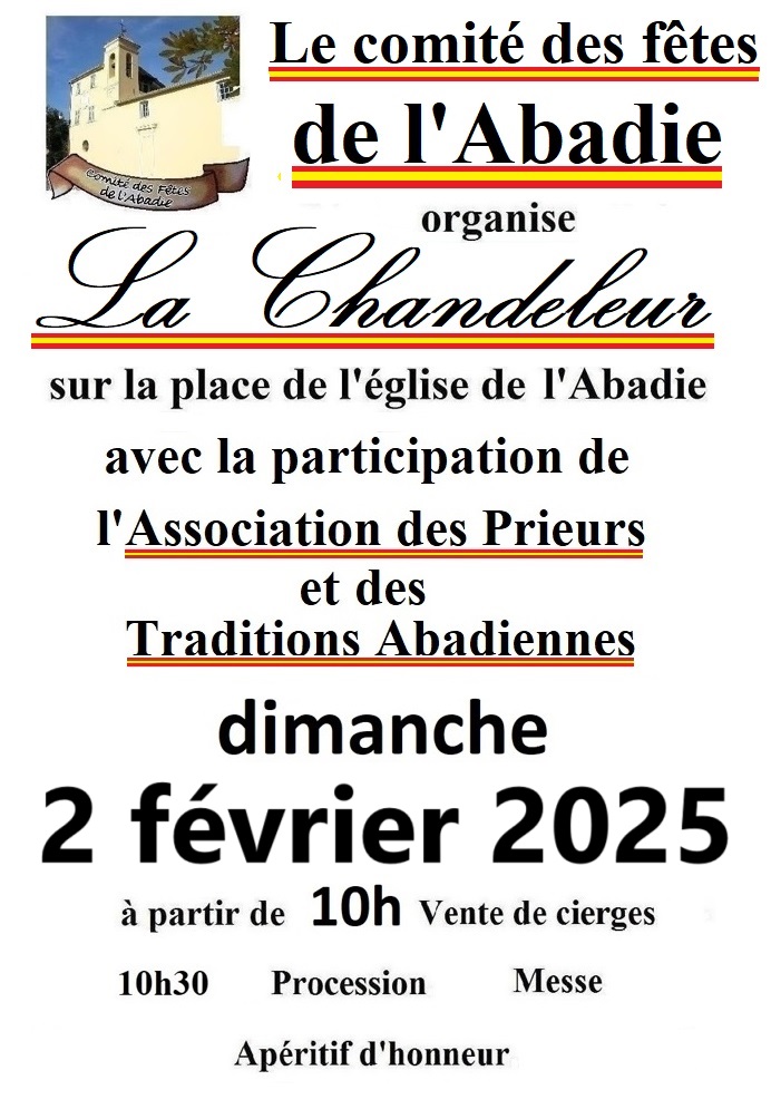 Fête de la Chandeleur à l'Abadie Mairie de SaintAndrédelaRoche